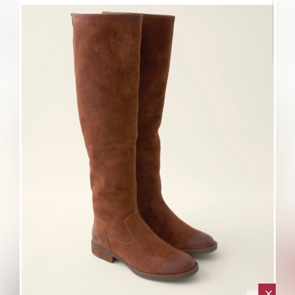 BORN | BORMAN Tall Knee High Boots Rust Suede Size 6.5